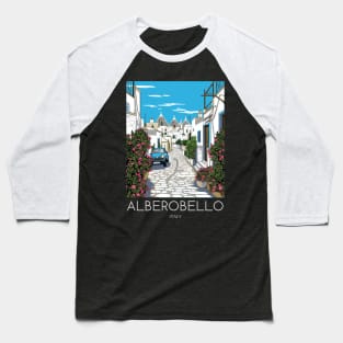 A Pop Art Travel Print of Alberobello - Italy Baseball T-Shirt